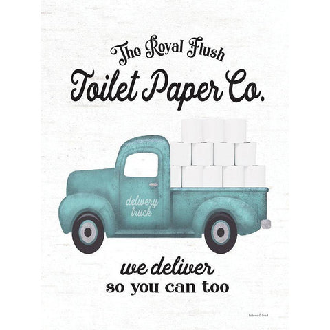 Toilet Paper Co. White Modern Wood Framed Art Print by Lettered and Lined