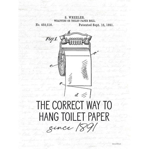 Correct Way to Hang Toilet Paper White Modern Wood Framed Art Print by Lettered and Lined