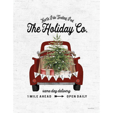 The Holiday Company Black Modern Wood Framed Art Print by Lettered and Lined
