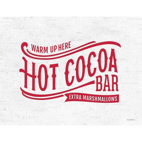 Hot Cocoa Bar Black Modern Wood Framed Art Print with Double Matting by Lettered and Lined