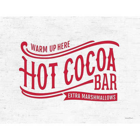 Hot Cocoa Bar Black Modern Wood Framed Art Print by Lettered and Lined