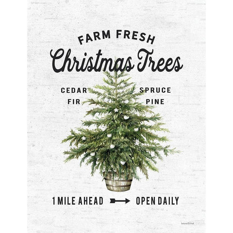 Farm Fresh Christmas Trees I Black Modern Wood Framed Art Print with Double Matting by Lettered and Lined