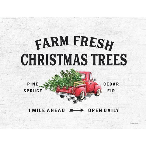 Farm Fresh Christmas Trees II Gold Ornate Wood Framed Art Print with Double Matting by Lettered and Lined