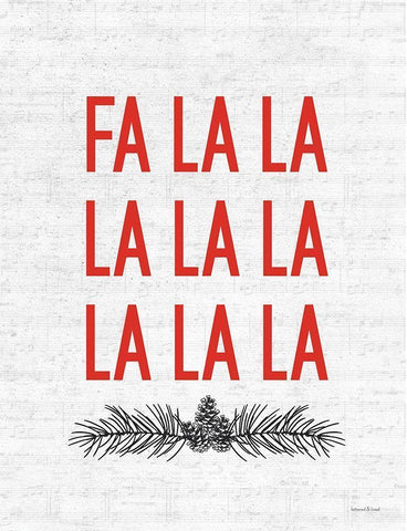 Fa La La Black Ornate Wood Framed Art Print with Double Matting by Lettered and Lined