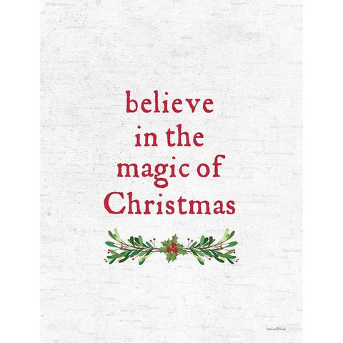 Believe in the Magic of Christmas Gold Ornate Wood Framed Art Print with Double Matting by Lettered and Lined