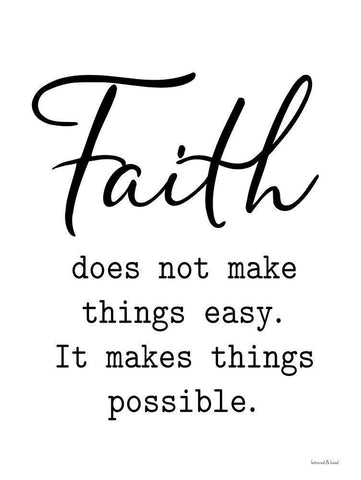 Faith Makes Things Possible Black Ornate Wood Framed Art Print with Double Matting by lettered And lined