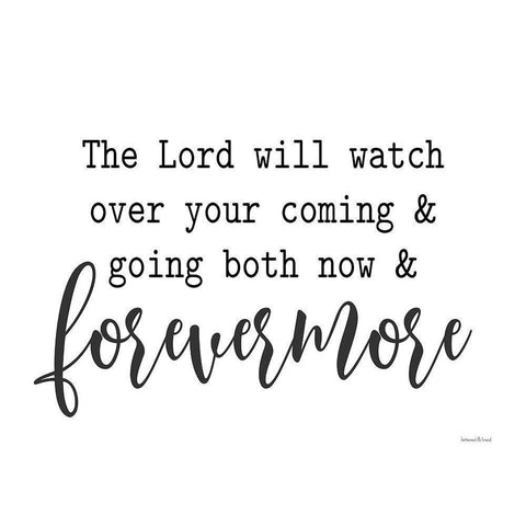 Forevermore Black Modern Wood Framed Art Print with Double Matting by lettered And lined