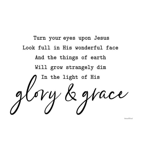 Glory And Grace Black Modern Wood Framed Art Print with Double Matting by lettered And lined