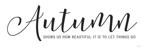 Autumn White Modern Wood Framed Art Print with Double Matting by lettered And lined