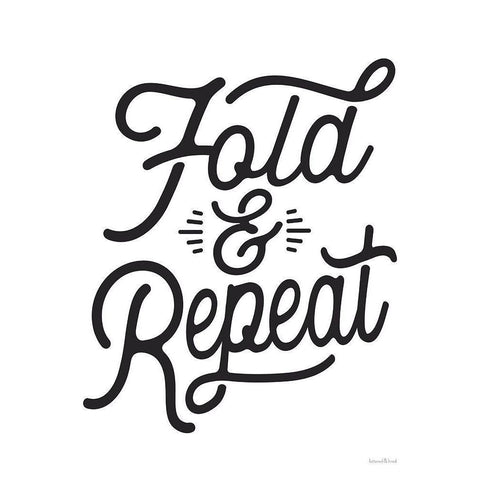 Fold And Repeat Gold Ornate Wood Framed Art Print with Double Matting by lettered And lined