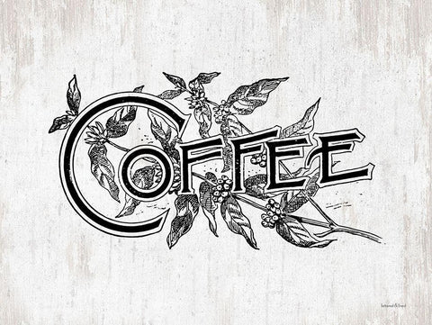 Coffee White Modern Wood Framed Art Print with Double Matting by lettered And lined