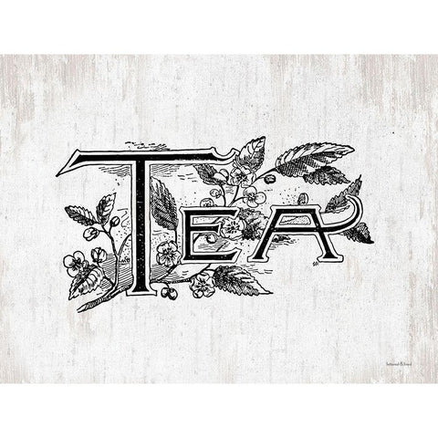 Tea White Modern Wood Framed Art Print by lettered And lined