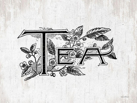 Tea White Modern Wood Framed Art Print with Double Matting by lettered And lined