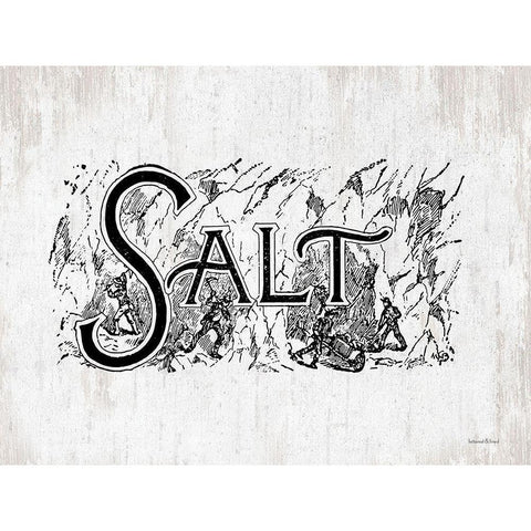 Salt White Modern Wood Framed Art Print by lettered And lined