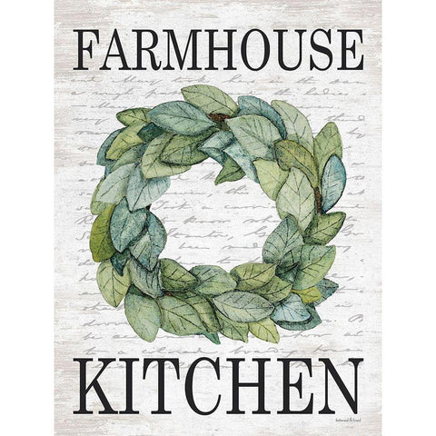 Farmhouse Kitchen White Modern Wood Framed Art Print by lettered And lined