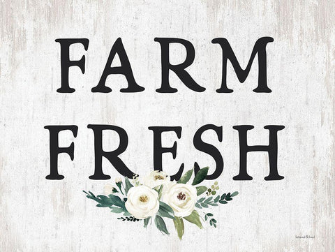 Farm Fresh Black Ornate Wood Framed Art Print with Double Matting by lettered And lined