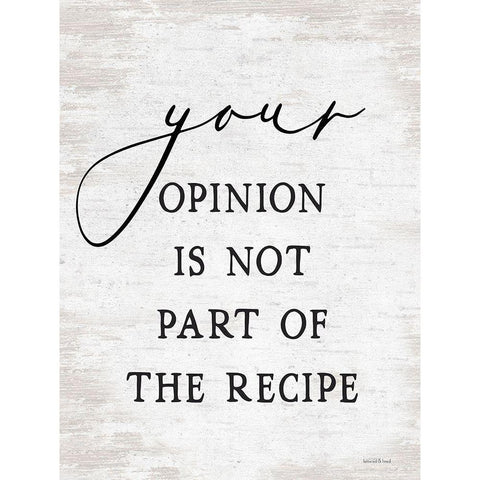 Your Opinion I White Modern Wood Framed Art Print by lettered And lined