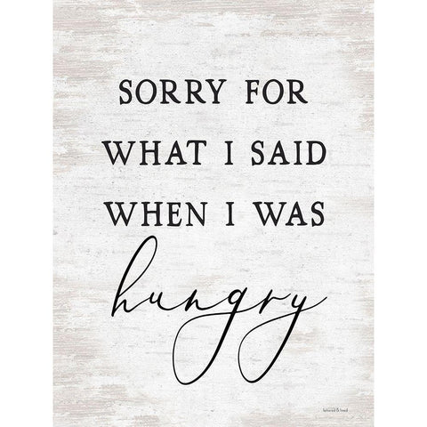 Sorry For What I Said White Modern Wood Framed Art Print by lettered And lined