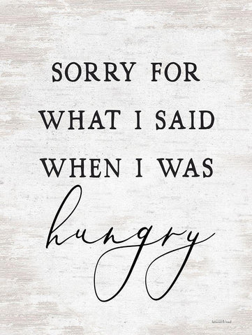 Sorry For What I Said White Modern Wood Framed Art Print with Double Matting by lettered And lined