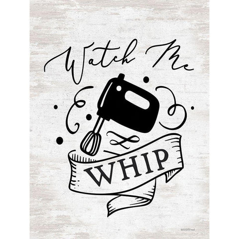 Watch Me Whip Gold Ornate Wood Framed Art Print with Double Matting by lettered And lined