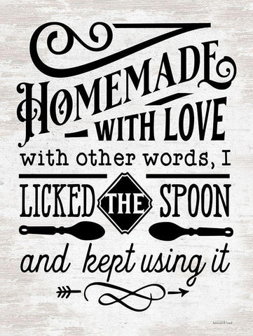 Homemade With Love Black Ornate Wood Framed Art Print with Double Matting by lettered And lined