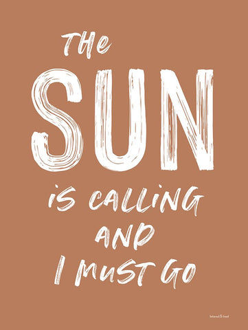 The Sun is Calling Black Modern Wood Framed Art Print by Lettered and Lined