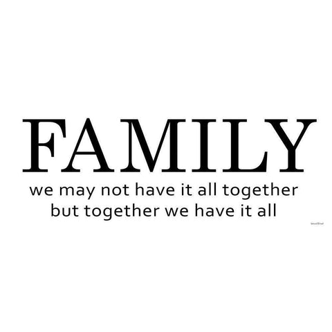 Family Gold Ornate Wood Framed Art Print with Double Matting by Lettered and Lined