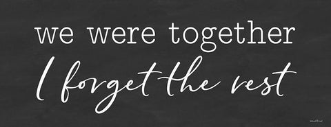 We Were Together White Modern Wood Framed Art Print with Double Matting by Lettered and Lined