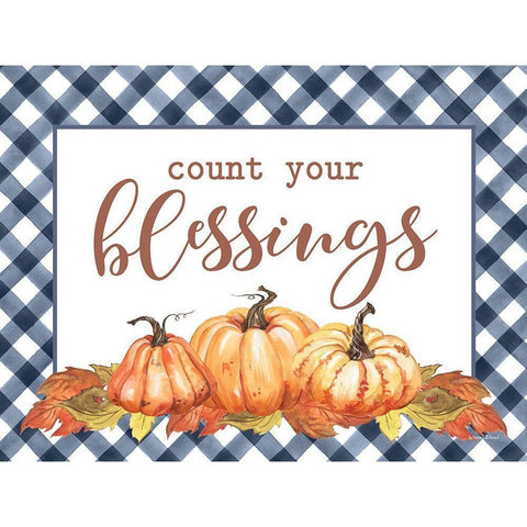 Count Your Blessings Black Modern Wood Framed Art Print with Double Matting by Lettered And Lined