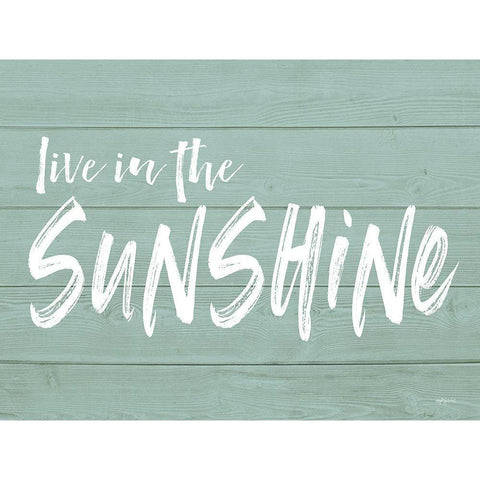 Live in the Sunshine Black Modern Wood Framed Art Print by Lettered and Lined