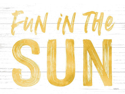 Fun in the Sun Black Ornate Wood Framed Art Print with Double Matting by Lettered and Lined