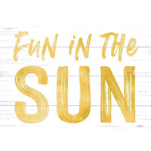 Fun in the Sun White Modern Wood Framed Art Print by Lettered and Lined