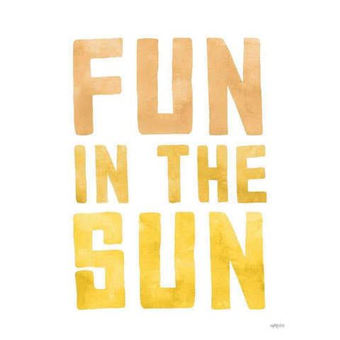 Fun in the Sun Black Modern Wood Framed Art Print with Double Matting by Lettered and Lined