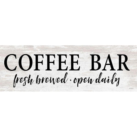 Coffee Bar - Fresh Brewed Black Modern Wood Framed Art Print by Lettered And Lined