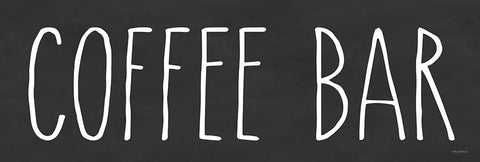 COFFEE BAR Black Modern Wood Framed Art Print by Lettered and Lined