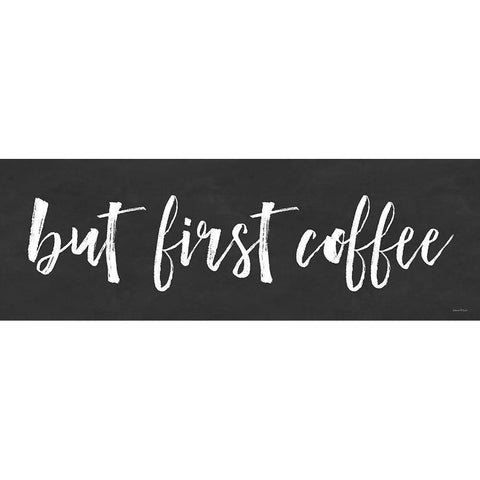 But First Coffee II Gold Ornate Wood Framed Art Print with Double Matting by Lettered And Lined