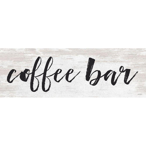 Coffee Bar Black Modern Wood Framed Art Print with Double Matting by Lettered And Lined