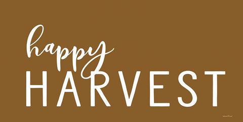 Happy Harvest White Modern Wood Framed Art Print with Double Matting by Lettered and Lined
