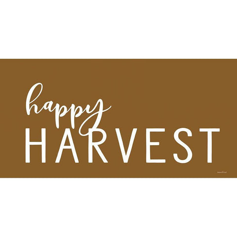 Happy Harvest Gold Ornate Wood Framed Art Print with Double Matting by Lettered and Lined