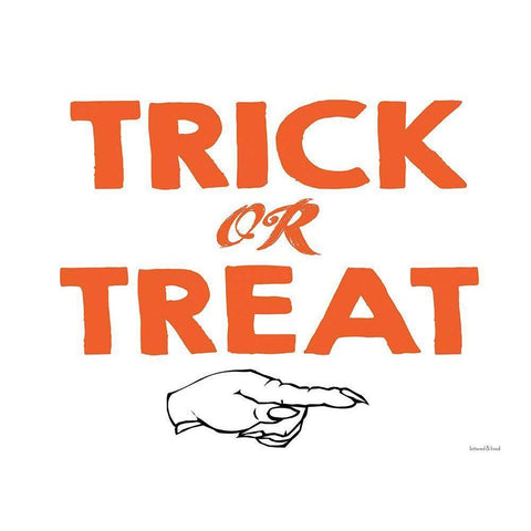 Trick or Treat Black Modern Wood Framed Art Print with Double Matting by Lettered and Lined