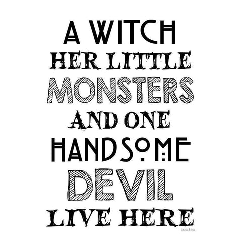 A Witch Gold Ornate Wood Framed Art Print with Double Matting by Lettered and Lined