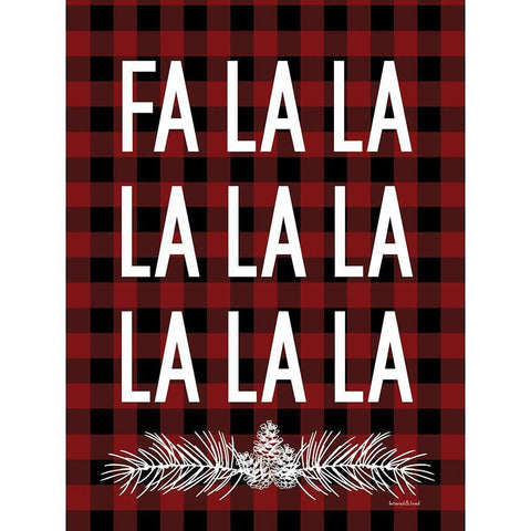 Fa La La   Gold Ornate Wood Framed Art Print with Double Matting by lettered and lined