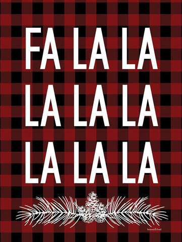 Fa La La   White Modern Wood Framed Art Print with Double Matting by lettered and lined