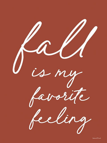 Fall is My Favorite Feeling White Modern Wood Framed Art Print with Double Matting by Lettered And Lined