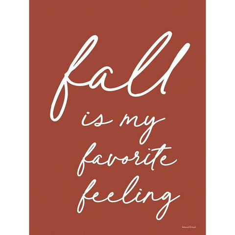 Fall is My Favorite Feeling White Modern Wood Framed Art Print by Lettered And Lined