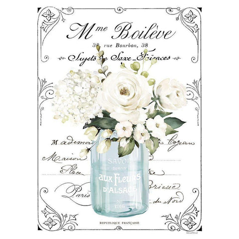 French Bathroom Set II Gold Ornate Wood Framed Art Print with Double Matting by Lettered And Lined