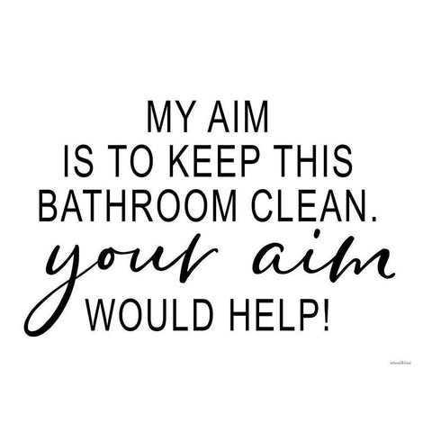 Clean Bathroom Black Modern Wood Framed Art Print with Double Matting by Lettered And Lined