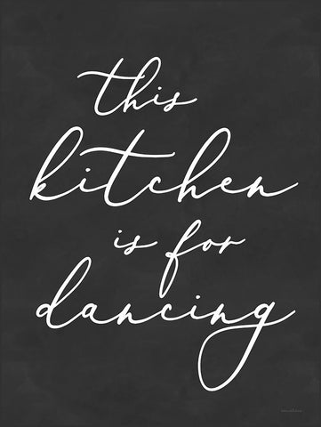 This Kitchen is for Dancing White Modern Wood Framed Art Print with Double Matting by Lettered and Lined