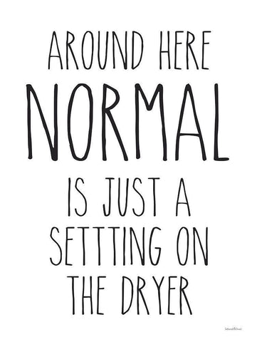 Normal Dryer Setting Black Ornate Wood Framed Art Print with Double Matting by Lettered And Lined