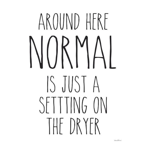 Normal Dryer Setting Gold Ornate Wood Framed Art Print with Double Matting by Lettered And Lined